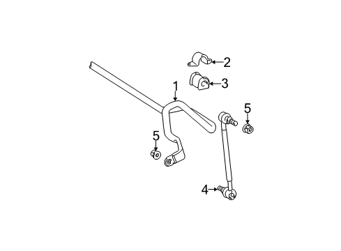 2006 Toyota Camry Stabilizer Bar & Components - Front Diagram