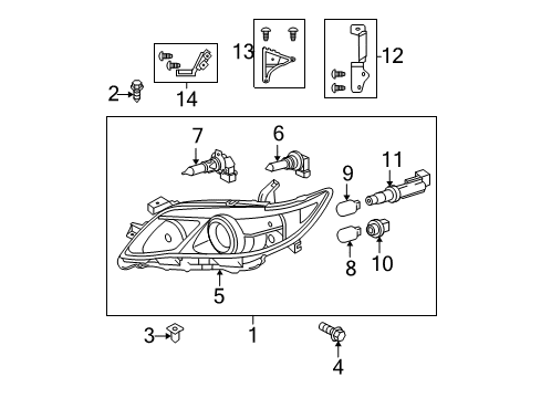 2011 Toyota Camry Headlamps, Electrical Diagram 4 - Thumbnail