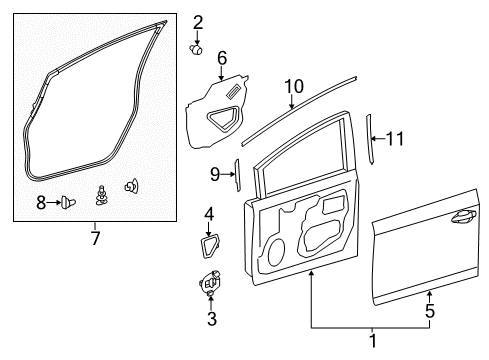 2013 Toyota Prius V Protector, Outer Mirror Diagram for 87912-47030