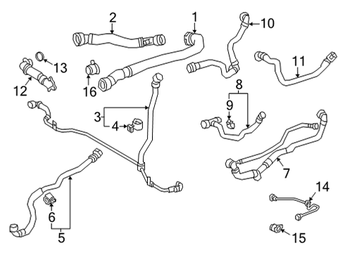 2024 Toyota GR Supra Hoses, Lines & Pipes Diagram 1 - Thumbnail