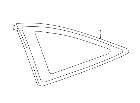 2000 Toyota Solara Quarter Panel - Glass & Hardware Diagram 2 - Thumbnail