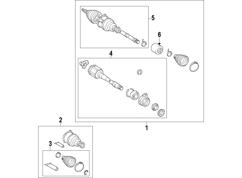 2015 Toyota Venza Front Axle Shafts & Joints, Drive Axles Diagram