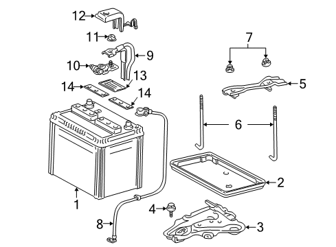 2001 Toyota Celica Terminal, Battery Positive Diagram for 90982-05054