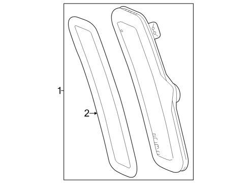 2023 Toyota Prius Molding, Driver Side Diagram for 75896-47030