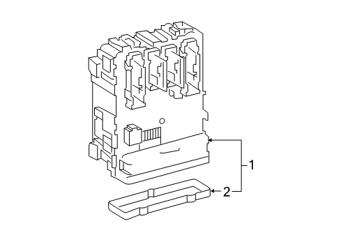 2014 Toyota Corolla Cover, Junction Block Diagram for 82672-02090