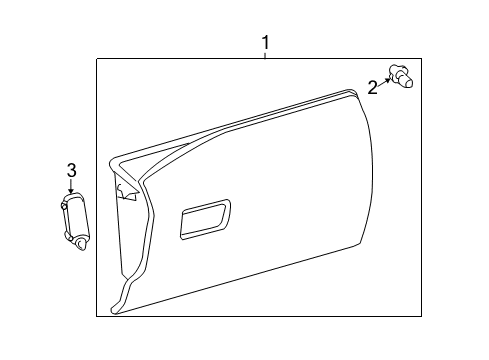 2009 Toyota Matrix Door Assy, Glove Compartment Diagram for 55550-02240-B0