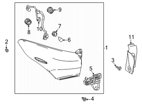 2022 Toyota Highlander Bulbs Diagram 4 - Thumbnail