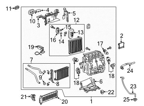 2019 Toyota C-HR Radiator Assembly, Air C Diagram for 87050-12C00