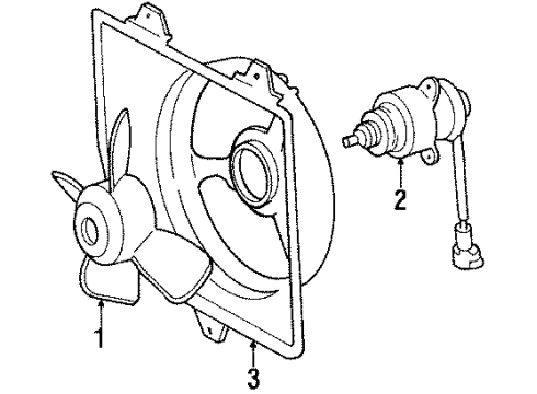 1988 Toyota Tercel Cooling System, Radiator, Water Pump, Cooling Fan Diagram 2 - Thumbnail