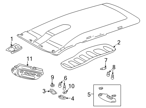 2002 Toyota Sequoia Meter Assy, Accessory Diagram for 83290-0C011