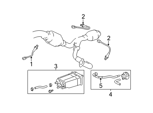 2005 Toyota 4Runner Emission Components Diagram 1 - Thumbnail