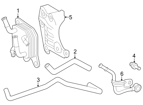 2023 Toyota Highlander Trans Oil Cooler Diagram