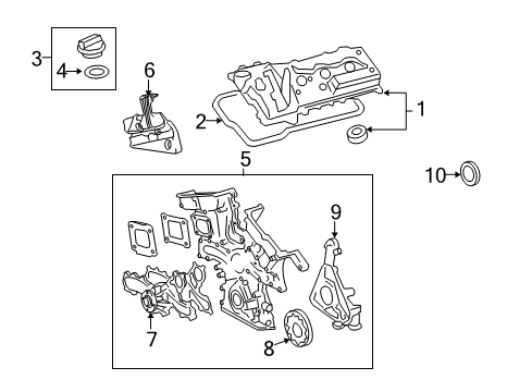 2012 Toyota RAV4 Valve & Timing Covers Diagram