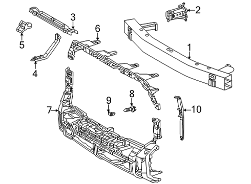 2024 Toyota Tundra GRILLE, RADIATOR, LW Diagram for 53113-0C060