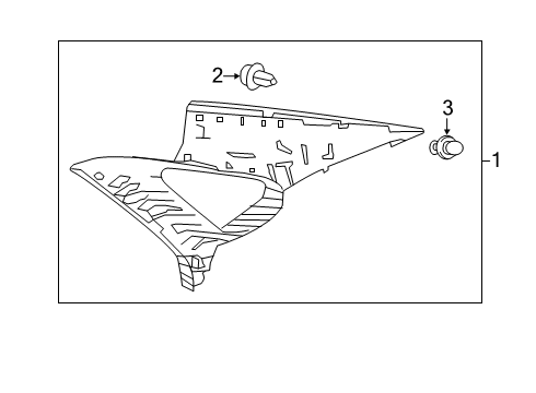 2019 Toyota Avalon Interior Trim - Quarter Panels Diagram