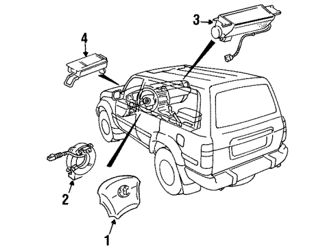 1997 Toyota Land Cruiser Air Bag Components Diagram