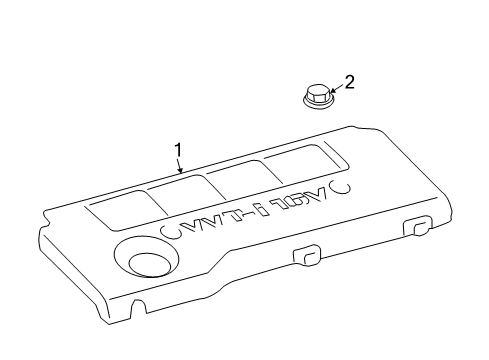 2013 Toyota Matrix Engine Appearance Cover Diagram 2 - Thumbnail