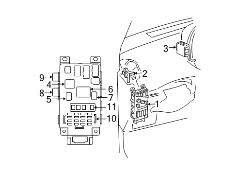 2004 Scion xB Blower Motor & Fan Diagram