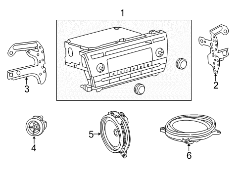 2015 Toyota Corolla AM/FM Cd Diagram for 86140-02050