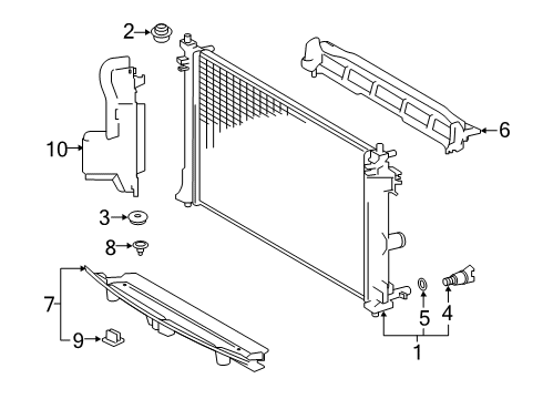 2022 Toyota Corolla Radiator & Components Diagram 5 - Thumbnail