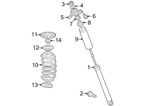 2023 Toyota Corolla INSULATOR, RR COIL S Diagram for 48258-16030