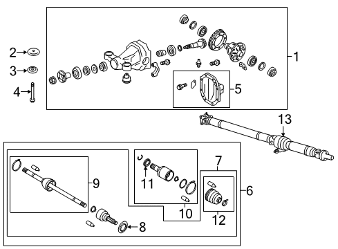 2019 Toyota 86 Axle & Differential - Rear Diagram