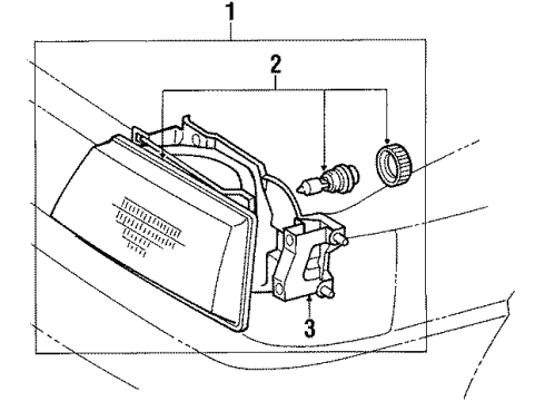 1989 Toyota Tercel Headlights & Lighting, Flashers, Ignition System Diagram 2 - Thumbnail