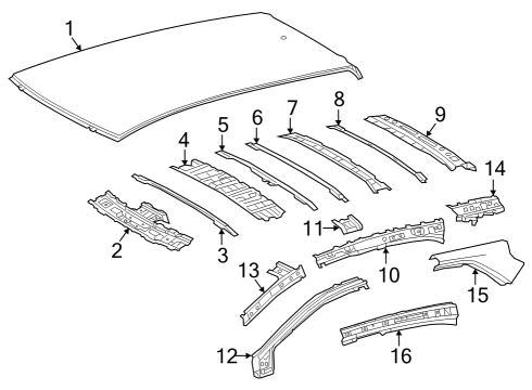 2023 Toyota GR Corolla Roof & Components Diagram 2 - Thumbnail