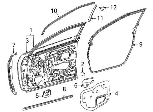 2016 Toyota Mirai Cushion, Front Door STIFFENER Diagram for 67923-62010