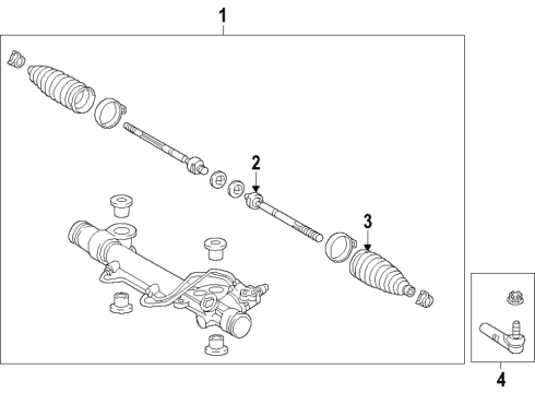 2022 Toyota Tacoma P/S Pump & Hoses, Steering Gear & Linkage Diagram 1 - Thumbnail