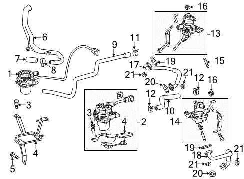 2008 Toyota Tundra Bracket, Air Pump Diagram for 17314-0F020