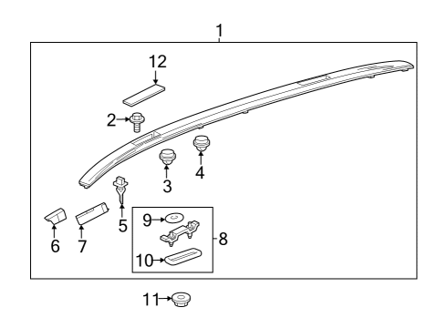 2022 Toyota RAV4 Luggage Carrier Diagram 1 - Thumbnail