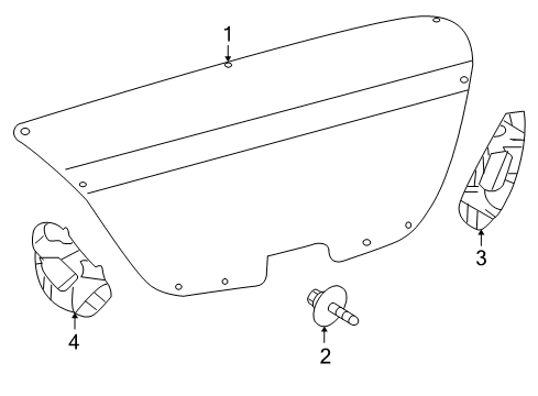 2012 Toyota Corolla Cover, Luggage Compartment Side, LH Diagram for 58774-12120