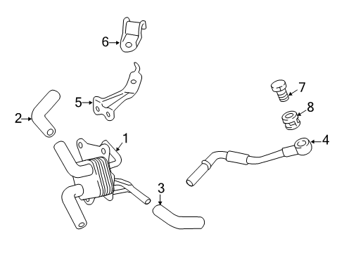 2022 Toyota Camry Oil Cooler, Transmission Diagram 1 - Thumbnail