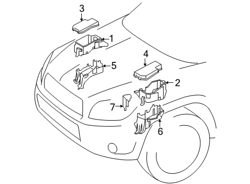 2007 Toyota RAV4 Upper Cover, Driver Side Diagram for 82662-42171