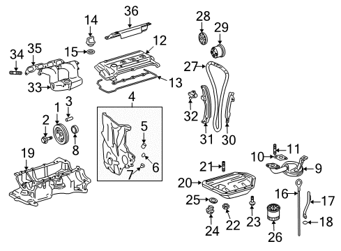 2004 Toyota Prius Manifold, Intake Diagram for 17101-21060