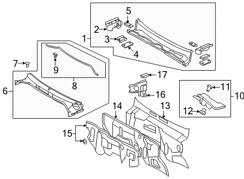 2008 Toyota Land Cruiser Cowl Diagram