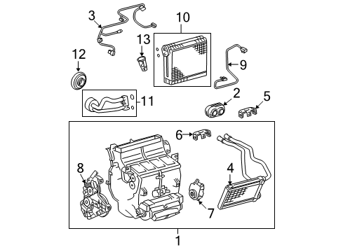 2009 Toyota Tundra HVAC Case Diagram 1 - Thumbnail