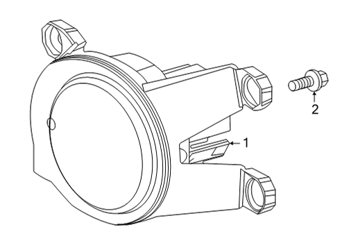 2022 Toyota Highlander Fog Lamps Diagram 1 - Thumbnail