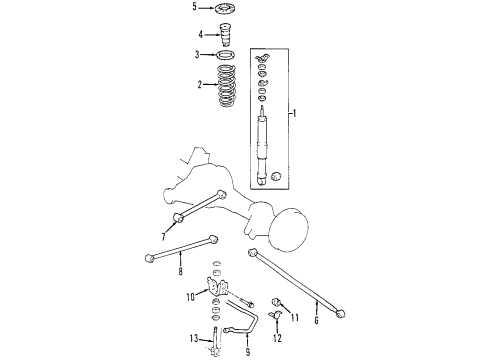 2008 Toyota Land Cruiser Rear Suspension, Control Arm Diagram 2 - Thumbnail