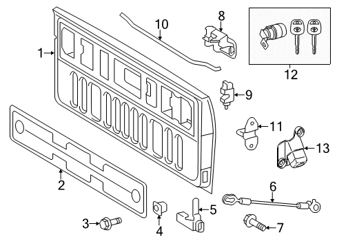 2014 Toyota Tundra Tail Gate, Body Diagram 3 - Thumbnail