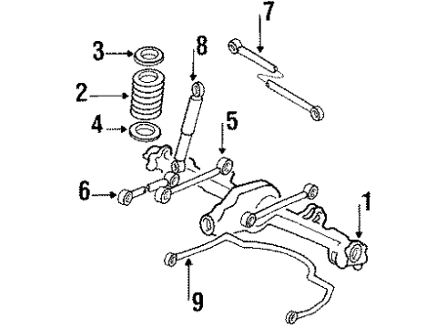 1985 Toyota Cressida Rear Suspension Diagram 2 - Thumbnail