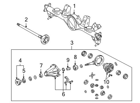 Deflector, Dust (For Rear Differential) Diagram for 41252-35041