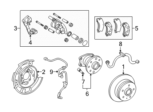 2009 Toyota Avalon Rear Brakes Diagram