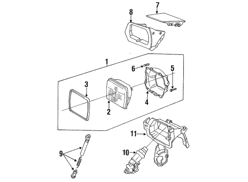 1993 Toyota MR2 Headlamps Diagram