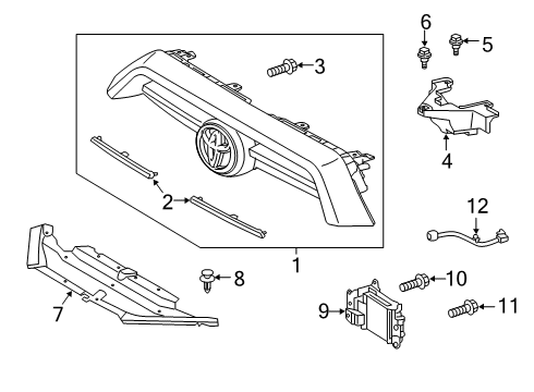 2022 Toyota 4Runner Sensor Assembly, MILLIME Diagram for 88210-35020