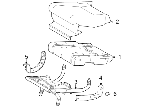 2024 Toyota Grand Highlander PAD, NO.2 SEAT CUSHI Diagram for 79245-0E030