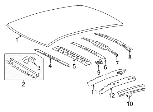 2018 Toyota Avalon Roof & Components Diagram