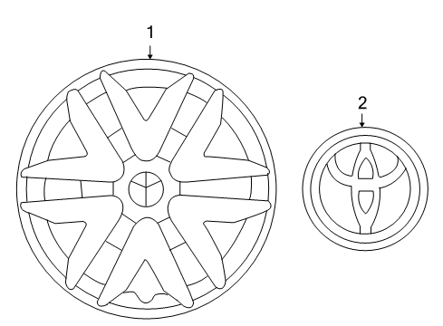 2004 Toyota Sienna Wheel Covers & Trim Diagram