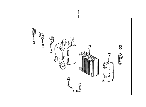 2003 Toyota Land Cruiser HVAC Case Diagram